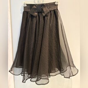 Elegant Black Chiffon Skirt